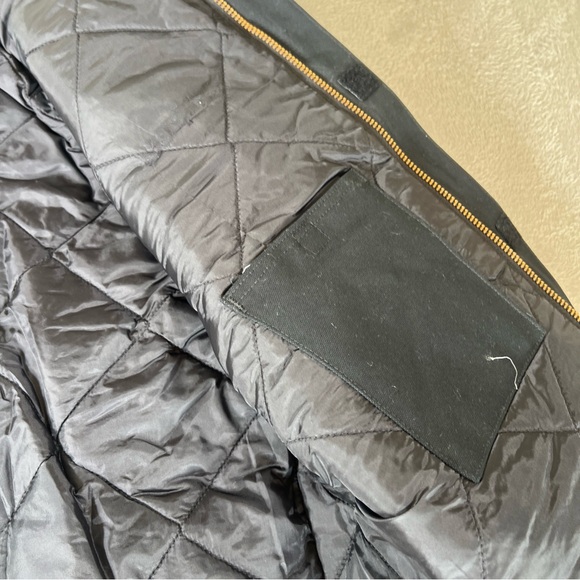 Carhartt Jacket Mens Size 2XL Black J002 Corduroy Collar Quilted Cowboy New Y2K - Picture 8 of 11